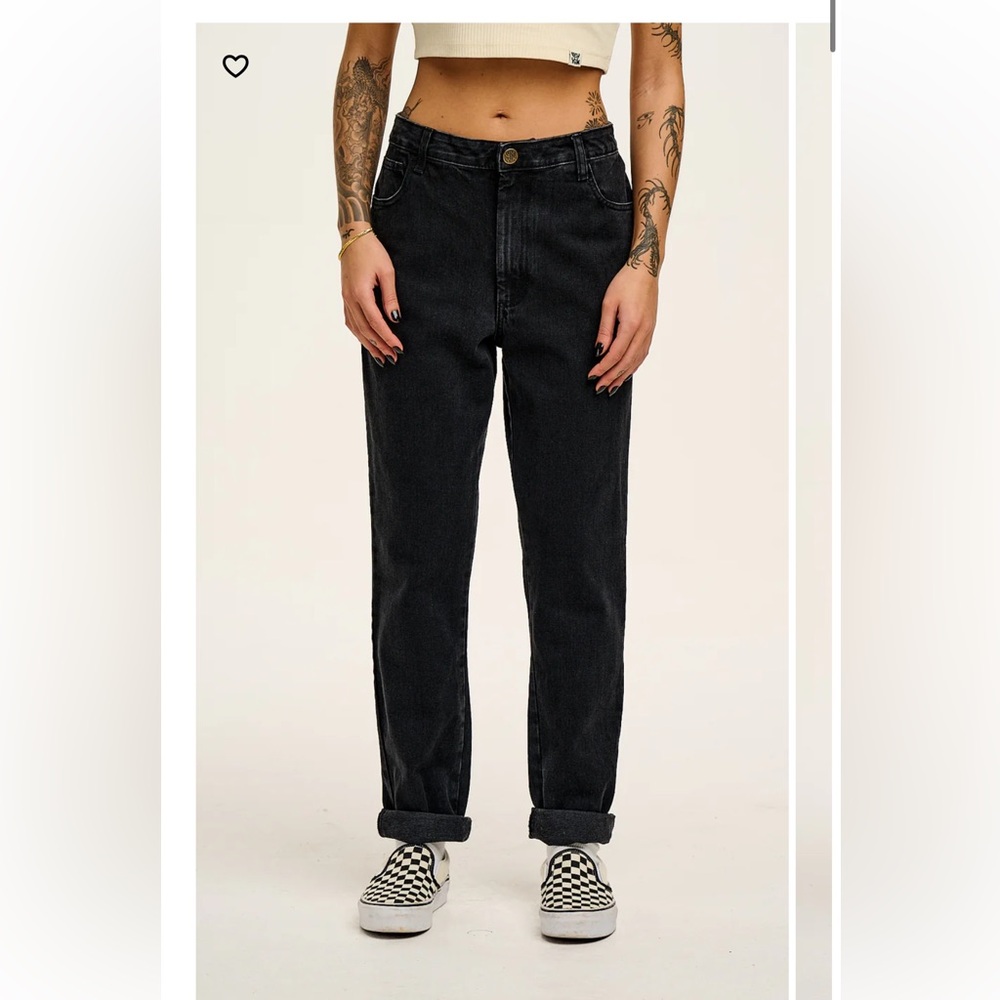 Lucy and Yak Black Dana Mom Jeans Size 30R